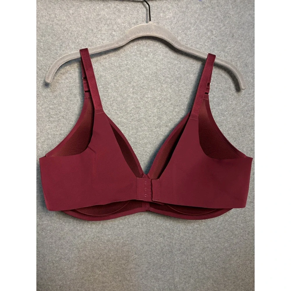 Soma Vanishing Back Bra 40D Burgundy‎ Wireless T Shirt Comfort Smooth Full Cup